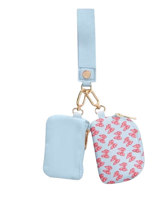 Blue Bow Dual Wallet