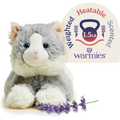 Warmies Laying Gray Cat