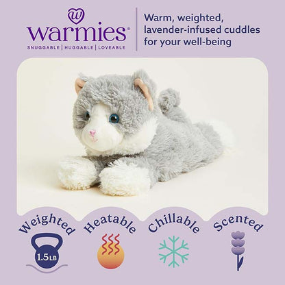 Warmies Laying Gray Cat