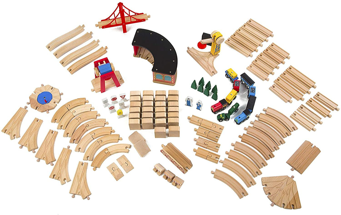 Wooden Railway Train Set