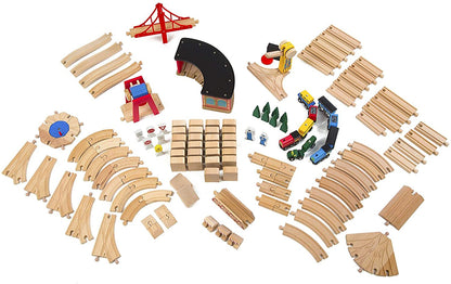 Wooden Railway Train Set