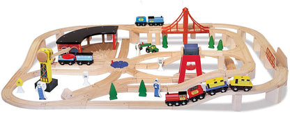 Wooden Railway Train Set