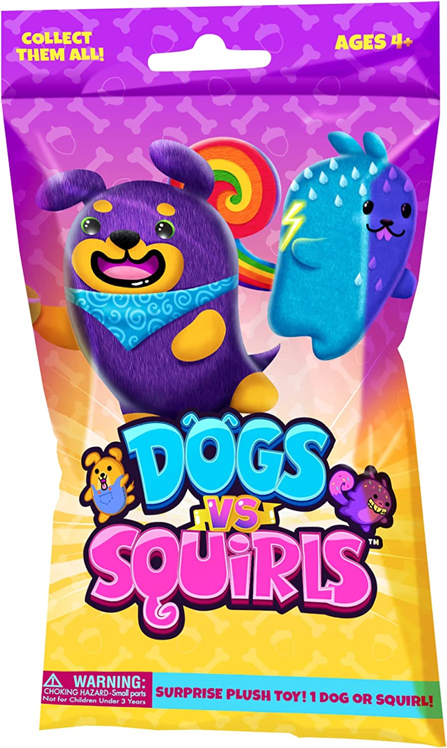 Dogs vs Squirls 4in Plush Blind Bag-1