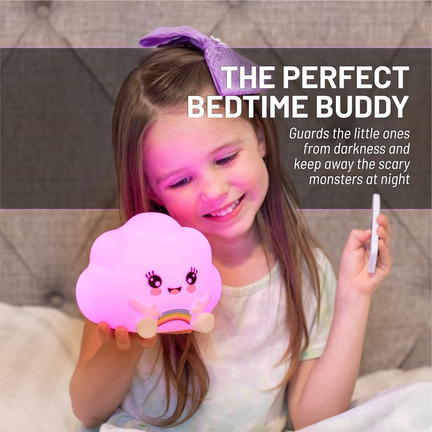 Lumipets+é-« Kawaii Cloud with Remote - Children's Nursery Touch Night Light