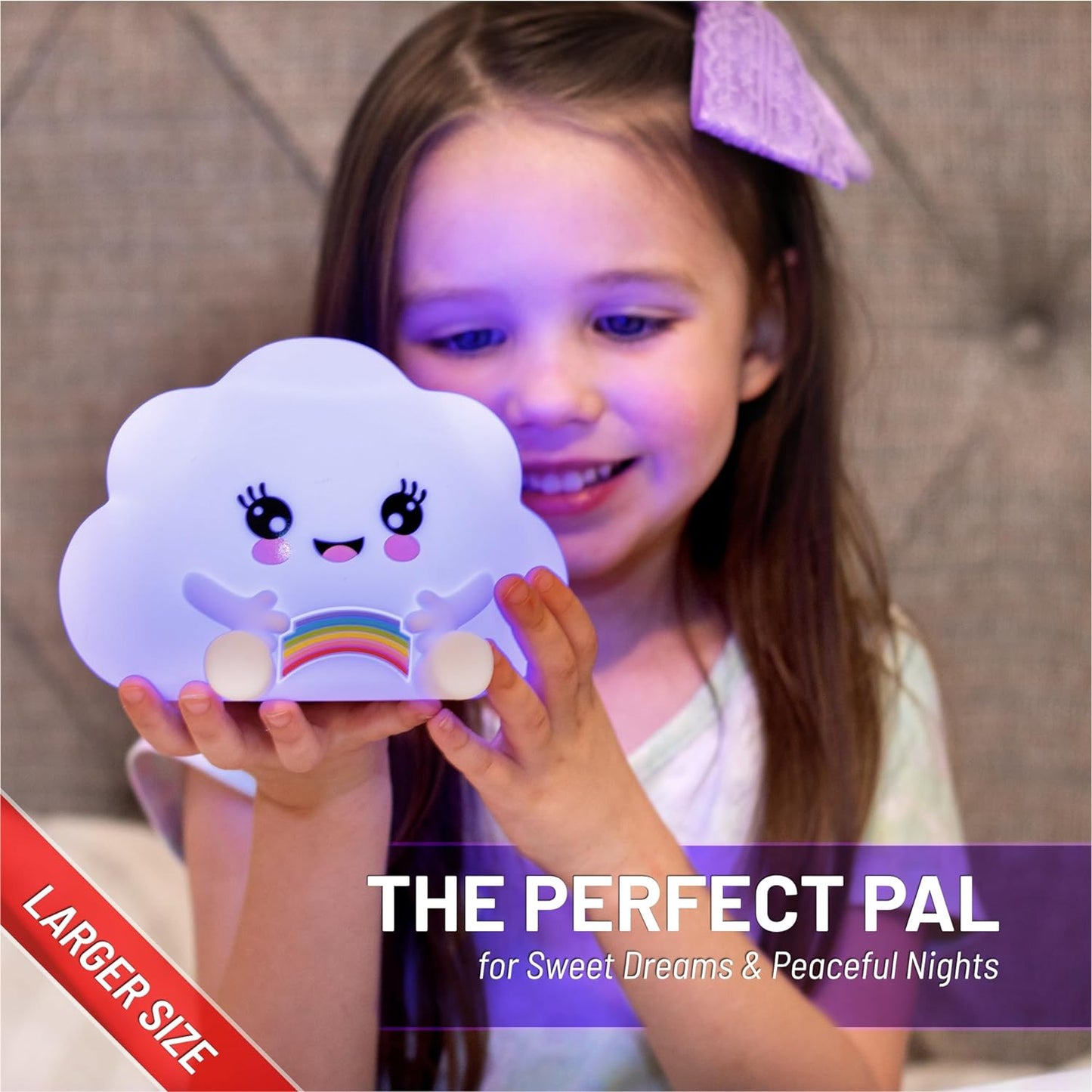 Lumipets+é-« Kawaii Cloud with Remote - Children's Nursery Touch Night Light