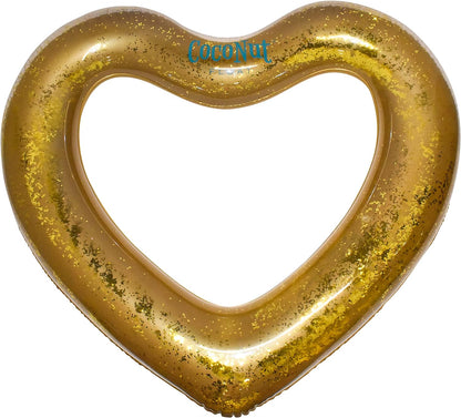 Gold Glitter Heart Float-2