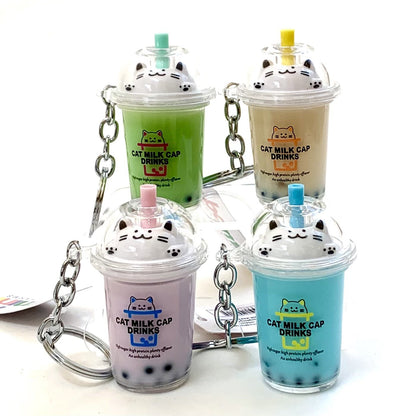 Boba Tea Cat Charm Keyrin-1