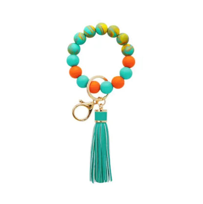 Beaded Keychain Aqua-1