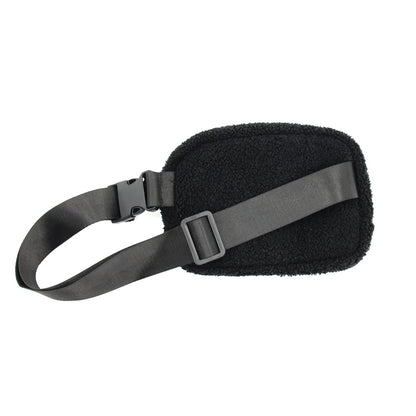 Black Sherpa Waist Bag-2