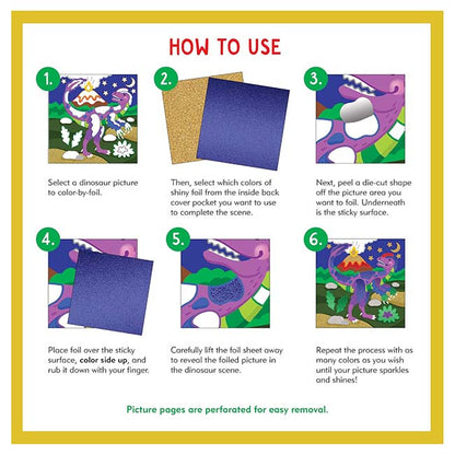 Color-By-Foil Sticker Book Dinosaurs-2