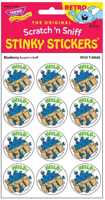 Wild! Blueberry Scratch 'n Sniff Stinky Stickers+é-«