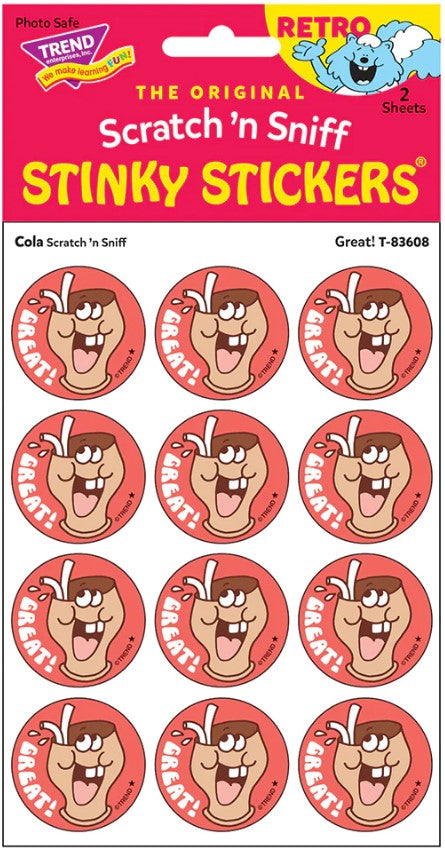 Great! Cola Scratch 'n Sniff Stinky Stickers+é-«