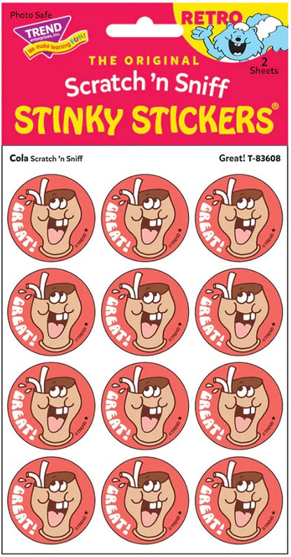 Great! Cola Scratch 'n Sniff Stinky Stickers+é-«