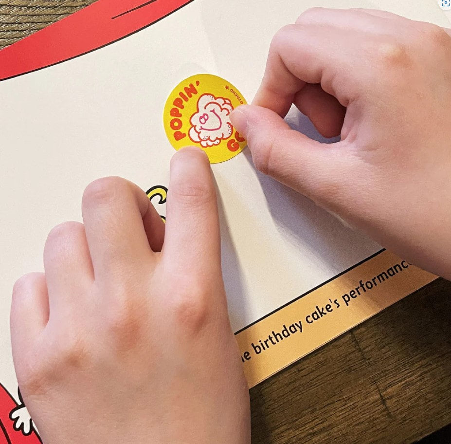 Poppin Good! Popcorn Scratch 'n Sniff Stinky Stickers+é-«