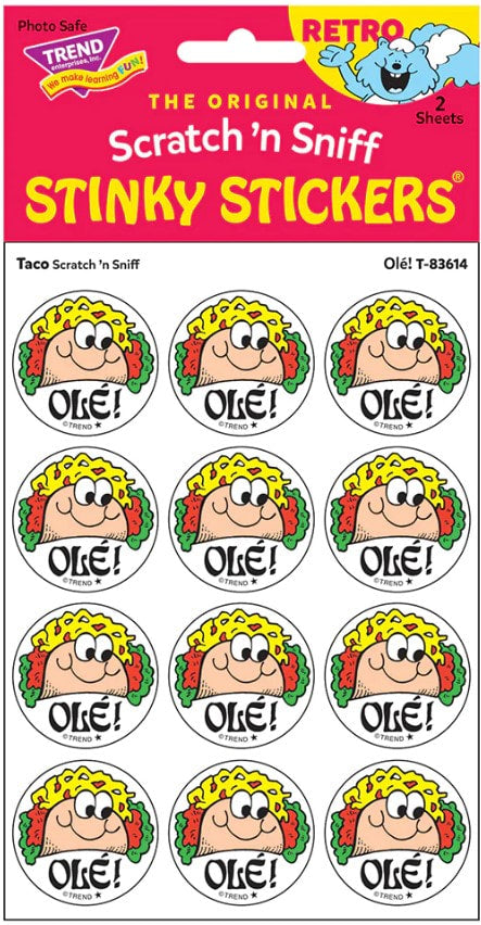 Ole! Taco Scratch 'n Sniff Stinky Stickers+é-«