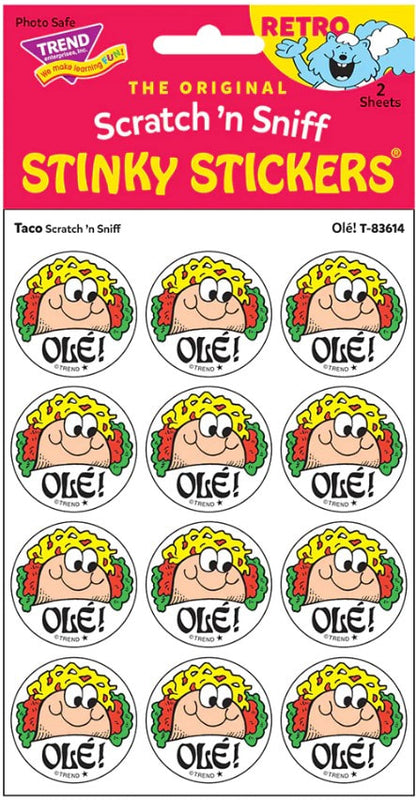 Ole! Taco Scratch 'n Sniff Stinky Stickers+é-«